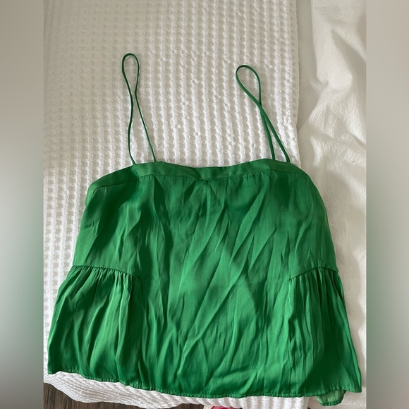 Mango green spaghetti strap top - Picture 1 of 5